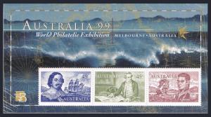 Australia 1727-1728 sheets,MNH. Early navigators:Tasman,Cook,Finders,Parker King