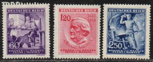 Czechoslovakia - Bohemia and Moravia Sc #85-87 Mint Hinged