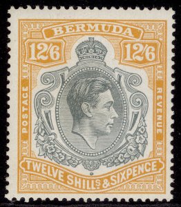 BERMUDA GVI SG120b, 12s 6d grey & pale orange, M MINT. Cat £110.