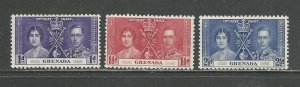 Grenada Scott catalog # 128-130 Unused HR