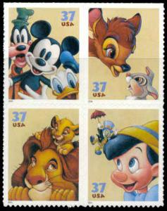 3865-3868 37c Art of Disney Sht/20 S1111 Z1320