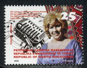 411 - NORTH MACEDONIA 2023 - Vaska Ilieva - Folk Singer - MNH