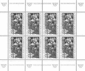 Austria B358 MNH Blue print sheet Stamp Day 1993