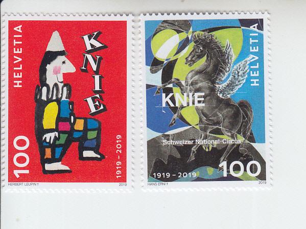2019 Switzerland Knie National Circus (2) (Scott 1714-15) MNH