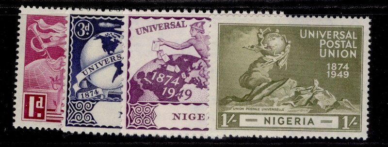 NIGERIA GVI SG64-67, 1949 ANNIVERSARY of UPU set, NH MINT.