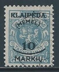 Memel #N7 Used 5c Unissued Lithuanian Official Ovptd. Memel & Surcharged