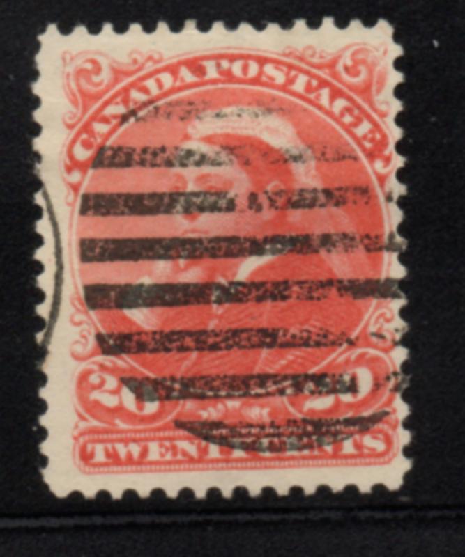 Canada 1893 20c vermilion Victoria in Widow Weeds stamp used