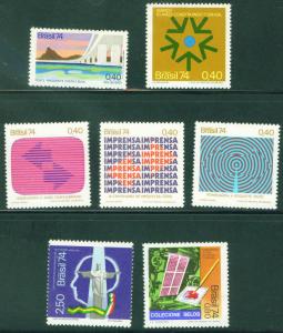 Brazil Scott 1337-43 MH*