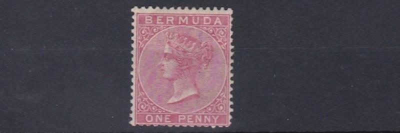 BERMUDA  1883 - 04  S G 23 1D  ROSE  RED   MH  CAT £90           