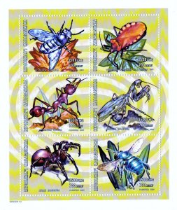 Madagascar 2001 Perf. Insects and spiders 2001 full N° 2562-2567-