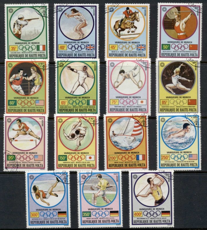Upper Volta 1972-73 Summer Olympics Munich medallists CTO