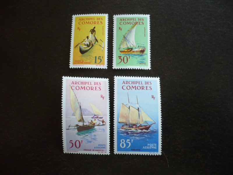 Stamps - Comoro Islands - Scott# 61-62,C10-C11 - Mint Hinged Set of 4 Stamps