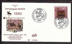 Germany 1980 U/A FDC BIN