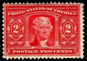 US# 324 .02c  Louisiana Purchase Issue of 1904 - OGHR - Fine - CV$11.00 (E#0861) 