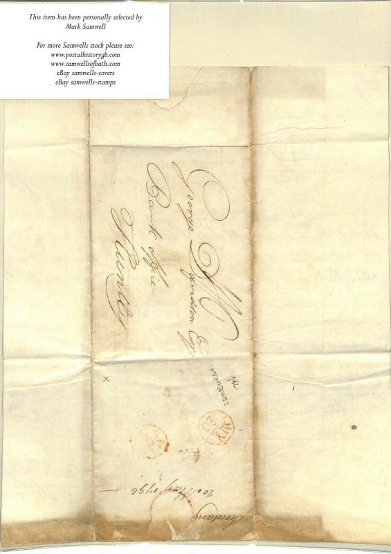 GB LETTER SCOTLAND Edinburgh Bishop Mark COACHING 1796 Huntly BANK Cover MS3650