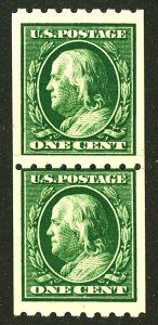 U.S. #390 MINT PAIR OG LH