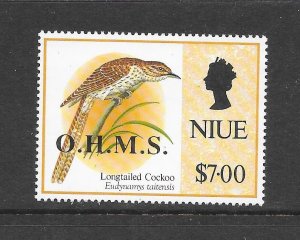 BIRDS - NIUE #O28 OFFICIAL MNH