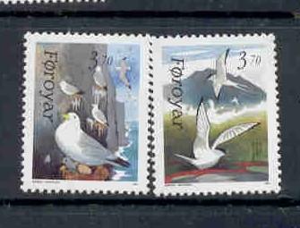 Faroe Islands Sc 224-5 1991 Birds stamp set mint NH