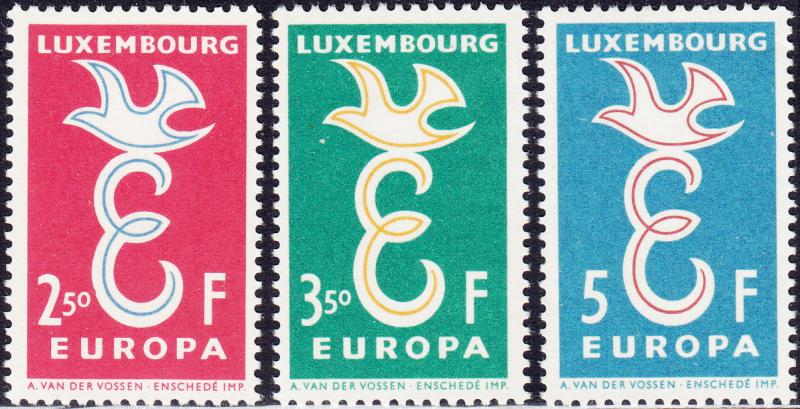 Luxembourg - 1958 - Scott #341-43 - MNH - Europa