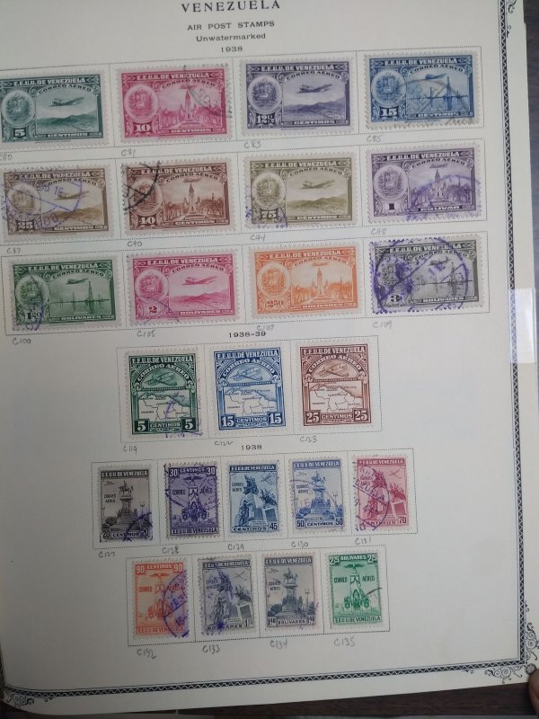 collection on pages Venezuela airmail 1938-44 PS: CV $219