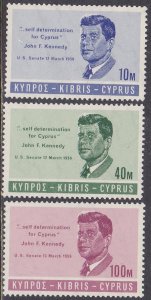 Cyprus Sc #251-253 Mint Hinged