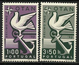 Portugal # 846-7, Mint Hinge. CV $ 3.60
