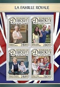 2016 Djibouti Mnh Royal Family. Michel Code: 1388-1391. Scott Code: 1066