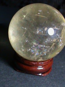 CRISTAL LUCKY GEN BALL WITH STAND  IDEA FOR PRESENT TO YOUR LOVE ONE