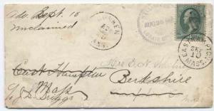 1881 Wellington Ohio fancy county marking forwarded and unclaimed