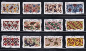 France 2019 Sc#5573-5584 African-Inspired Textiles Used