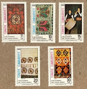 Turkey 1981 Rugs/Folklore, MNH. Scott 2183-2187, CV $2.55