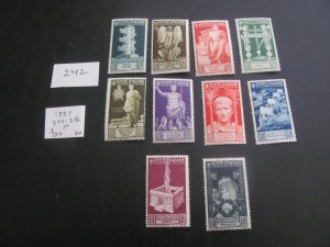 ITALY 1937 HINGED SC 377-386 SET XF $124 (242)