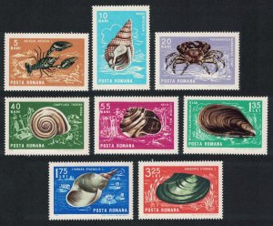 Romania Crustaceans and Molluscs 8v 1966 MNH SG#3412-3419 MI#2544-2551
