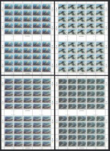 BAT WWF Blue Whale 4v Full Sheets 2003 MNH SC#326-329 SG#361-364 MI#353-356