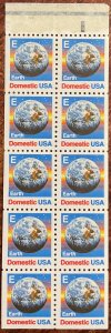 US #2282a MNH Folded Booklet Pane of 10 w/Tab Earth (.25) SCV $6.50 L42