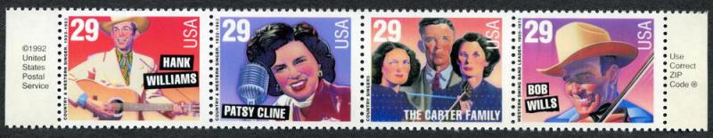 Scott #2771-74 - Country & Western - Strip of 4 - MNH