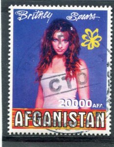 Afghanistan 1999 BRITNEY SPEARS 1 value Perforated Fine Used VF