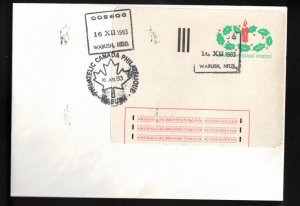 CANADA Scott # 1-ST - Stick'N Tic Label Used Wabush Labrador Dec 16, 1983 #2