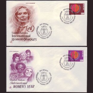 UN-GENEVA 1975 - FDCs - 48-9 Intl.Women Year Set of 2