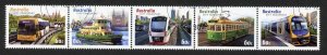 Australia SG3724a 2012 City Transport Strip of 5 Fine used