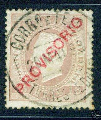 PORTUGAL Scott 86c 1893 King Luiz Provisorio OPT CV $22