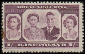 Basutoland 38 - Mint-NH - 1sh British Royal Family  / Visit (Sm. stain) (1947)