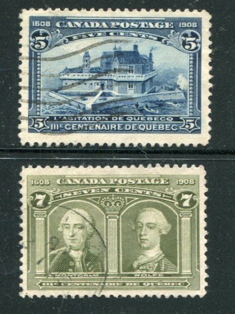 Canada #99 and 100  used  VF      - Lakeshore Philatelics