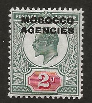 GREAT BRITAIN OFFICES - MOROCCO SC# 203   F/MOG 1907