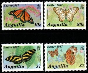 ANGUILLA SG745/8 1987 EASTER BUTTERFLIES MNH