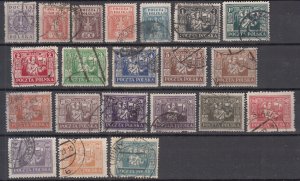 Poland issue for Upper Silesia - stamp lot - Used (7036)