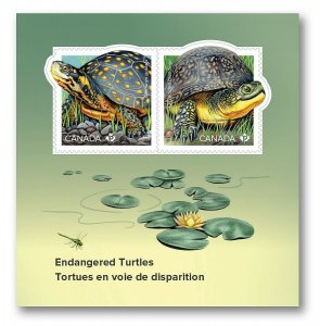 TURTLE = Souvenir Sheet of 2 Se-tenant stamps = MNH Canada 2019 #3179