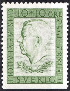 Sweden SC#B45 10+10õ King Gustaf VI Adolf (1952) MNH