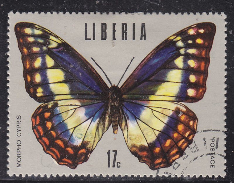 Liberia 686 Tropical Butterflies 1974