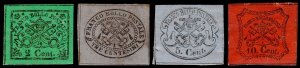 Roman States Scott 12-15 Reprints (1867) Mint H F B